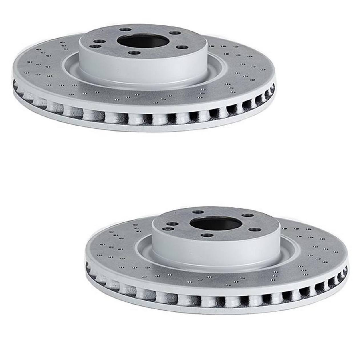 Mercedes Disc Brake Pad and Rotor Kit - Front (335mm) (Ceramic) (EURO) 221421171207 - Akebono Euro Ultra-Premium 4115223KIT